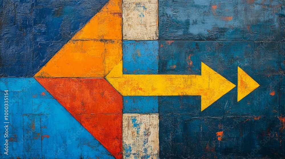 Naklejka premium Colorful Abstract Arrow Painting