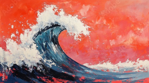 Wallpaper Mural Stunning Abstract Wave Painting Torontodigital.ca