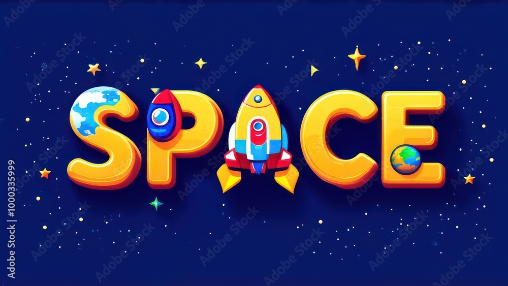 Naklejka premium 3D text