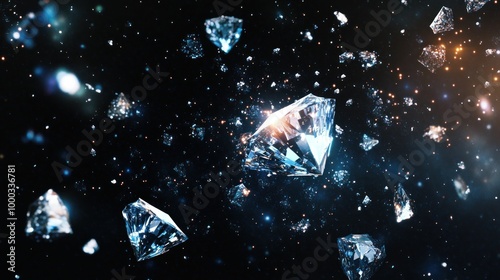 Diamonds Floating in a Cosmic Dust Cloud