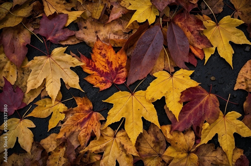 autumn leaves fallen on the ground fallen in shades of red, orange, and yellow autumn leaves fallen on the ground fallen in shades of red, orange, and yellow