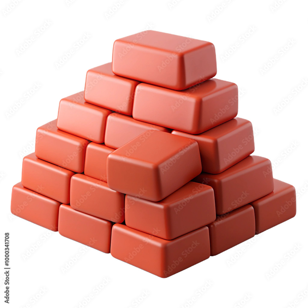 Piled Red Bricks for Construction Projects Piled Red Bricks for Construction Projects