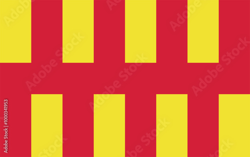 Flag of Northumberland, a county of England. Accurate proportion and official colors.