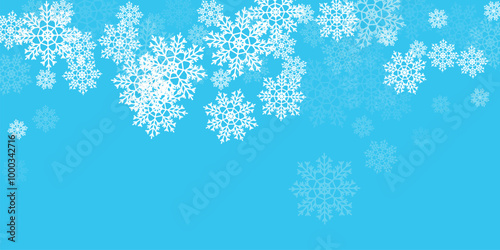 winter background with snowflakes