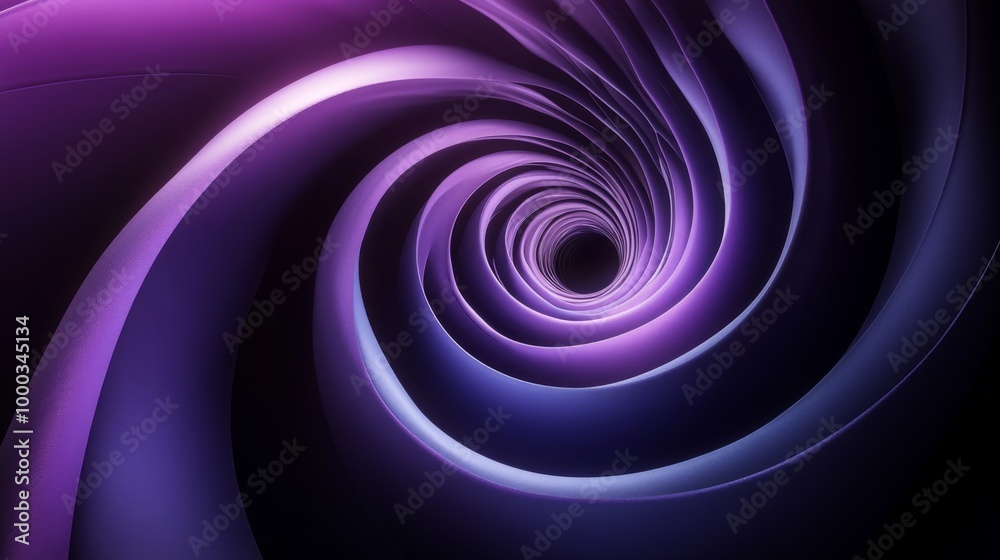 Surreal Vortex with Purple Swirls