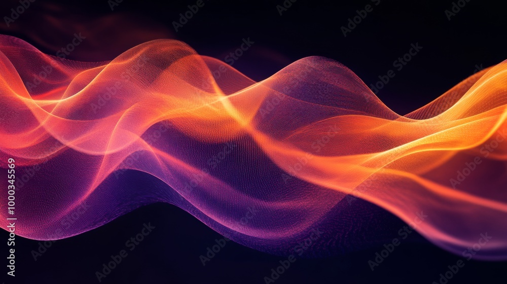 Abstract Fiery Waves of Light