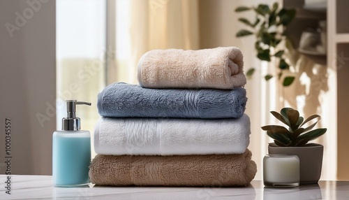 towels stacked on top of each other