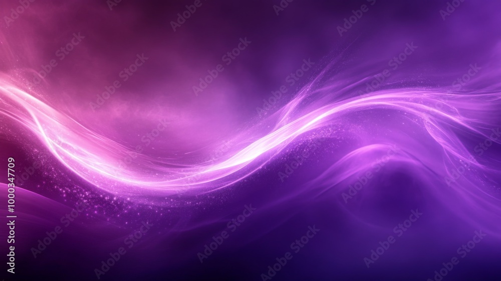 Fototapeta premium Abstract Purple Light Waves Background