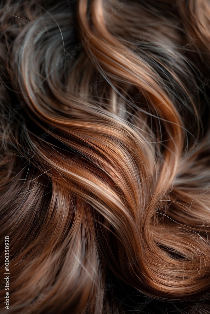 Naklejka premium Sample of a woman's hair colour and texture