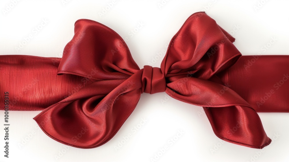 Red Satin Ribbon Bow for Gift Wrapping Red Satin Ribbon Bow for Gift Wrapping