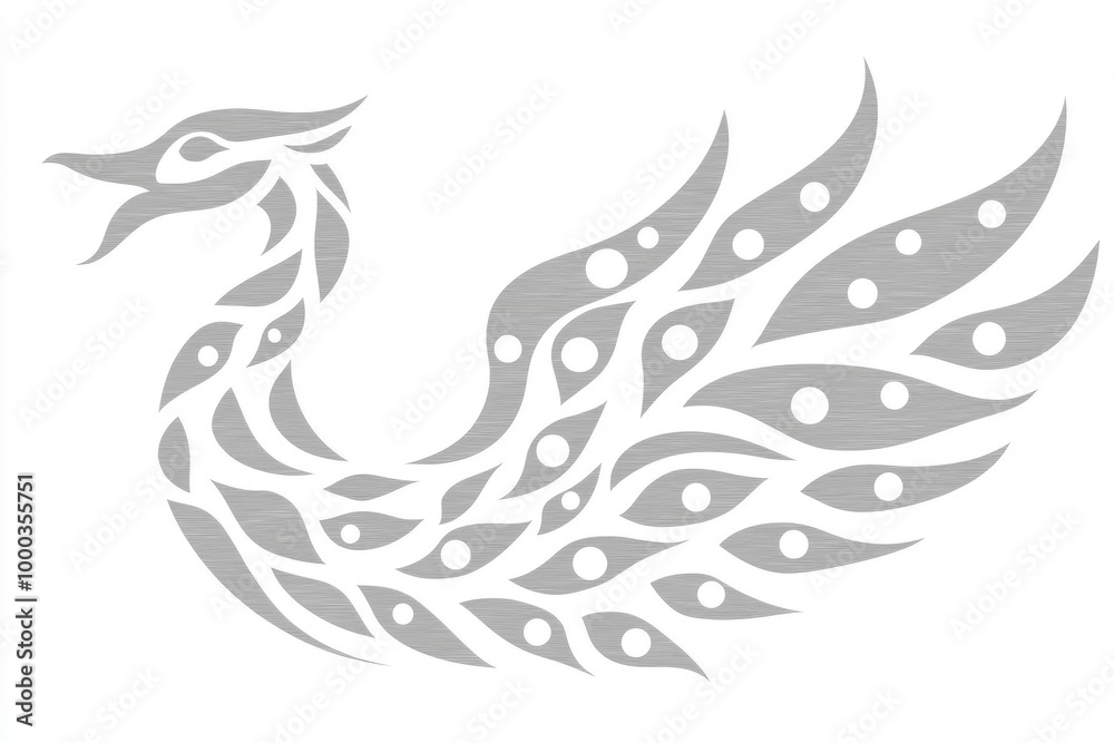 Fototapeta premium Origami Swan Sculpture on a Neutral Background