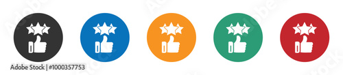 Rating vector flat icons set. Customer ration icon