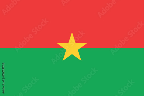 Flag of Burkina Faso. Accurate proportion and official colors.