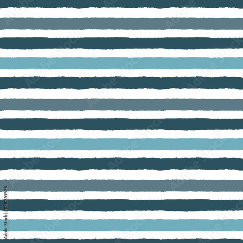 Patrón sin costuras líneas horizontales pinceladas pintura textura. Estampa