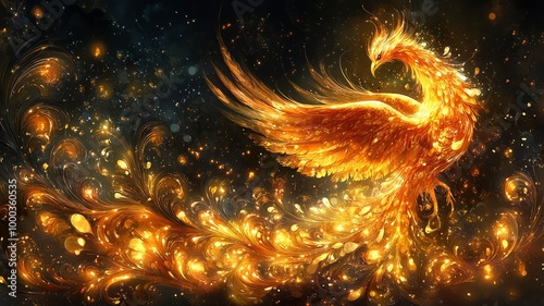 The Phoenix Ascending: A Mystical Illustration