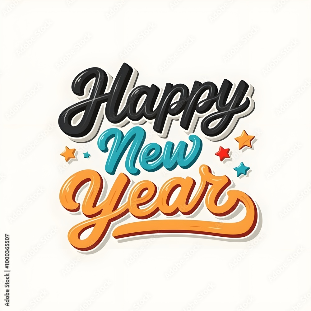Fototapeta premium Happy New Year 2025 