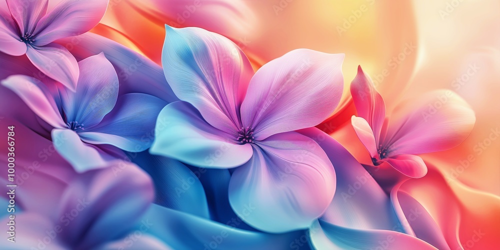 Detailed, soft petals of a flower transitioning from blue to pink, capturing the essence of beauty and nature in a stunning gradient of colors. Detailed, soft petals of a flower transitioning from blue to pink, capturing the essence of beauty and nature in a stunning gradient of colors.
