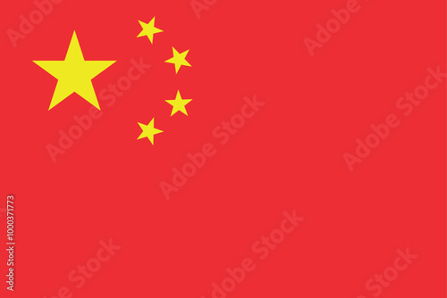 Flag of China. Accurate proportion and official colors.