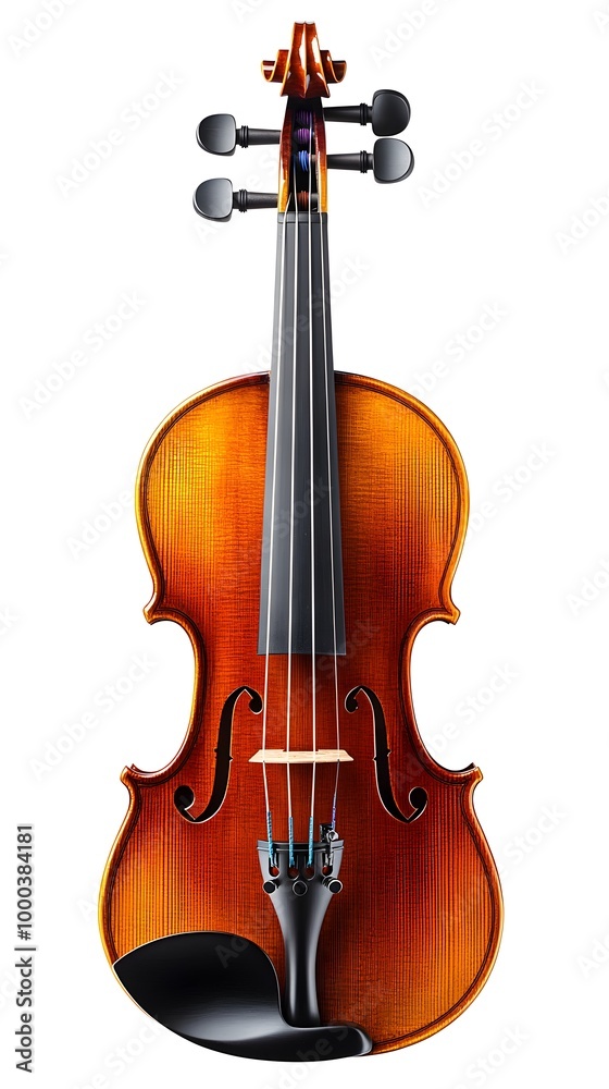 Fototapeta premium Realistic portrayal of a classical violin with fine details and lighting photo