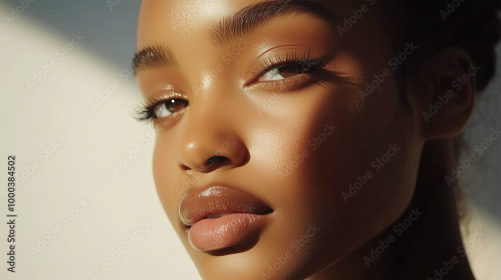 A photo shoot of a beautiful woman model for a lipstick brand, a professional unusual photo shoot against a wall covered with lipstick A photo shoot of a beautiful woman model for a lipstick brand, a professional unusual photo shoot against a wall covered with lipstick