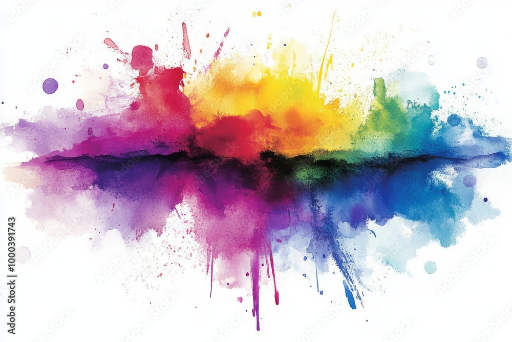 Fototapeta premium Multicolored paint splash in an abstract composition symbolizing vibrancy artistic creativity and freedom of expression in a dynamic modern style