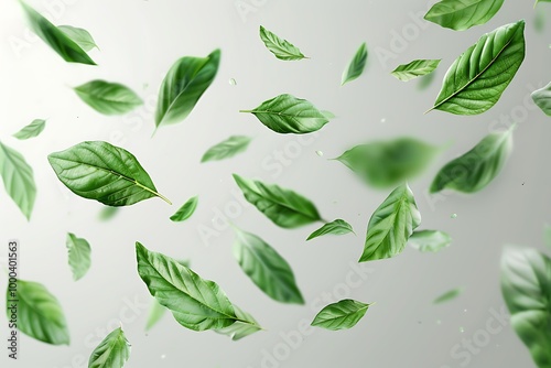 Vector illustration of various green leaf icons isolated on a white background, featuring detailed and diverse leaf shapes ideal for botanical designs and eco-friendly projects.