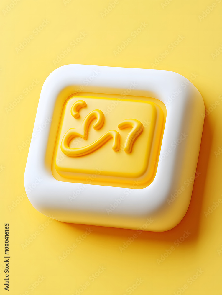 3D Speech Bubble Design – Minimalist Message Icon in Yellow 3D Speech Bubble Design – Minimalist Message Icon in Yellow