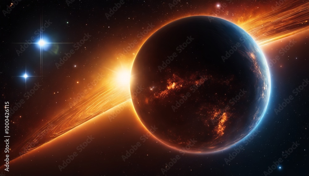 Obraz premium Electromagnetic Kaleidoscope - Cosmic Waves Unveiled, HDR, Artistic Filter