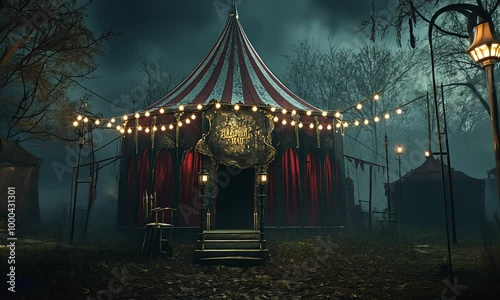 creepy tent on circus