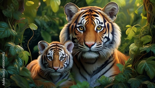 Tigre et tigron photo