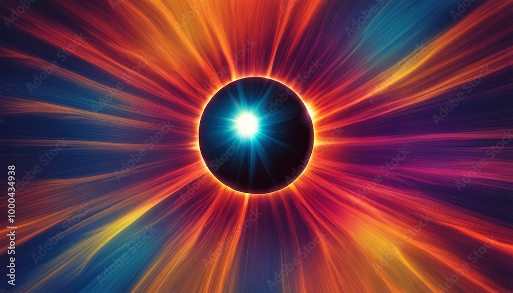 Fototapeta premium Ethereal Waves - Electromagnetic Beauty in Space, Super Resolution, Enhanced Detail
