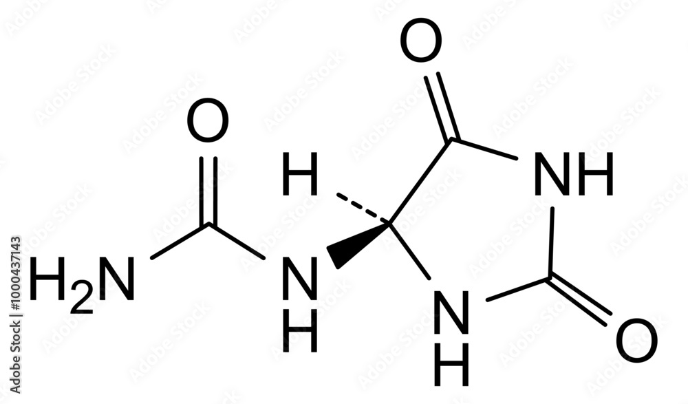 Fototapeta premium Chemical structure of allantonin, drug substance