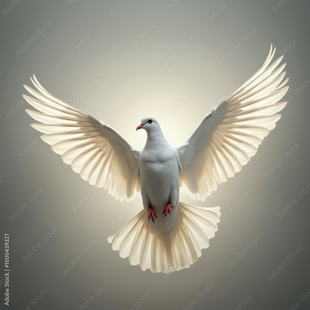 Obraz premium flying white dove symbolizing peace