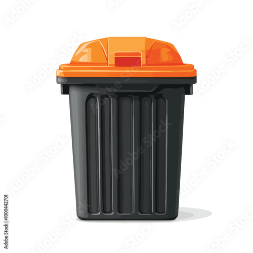 Recycle Bin and Trash Can Icon Vector Illustration