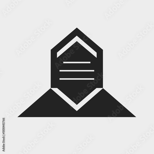 Minimalist vector illustration of a stylized gravestone silhouette on a light background
