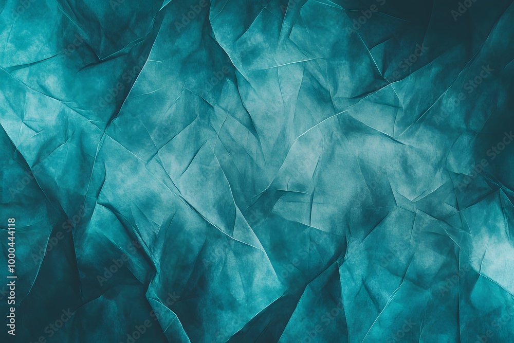 Obraz premium Abstract Turquoise Creased Fabric Texture