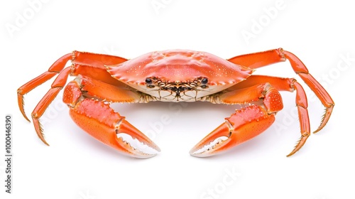 Crab meat on solid white background, single object