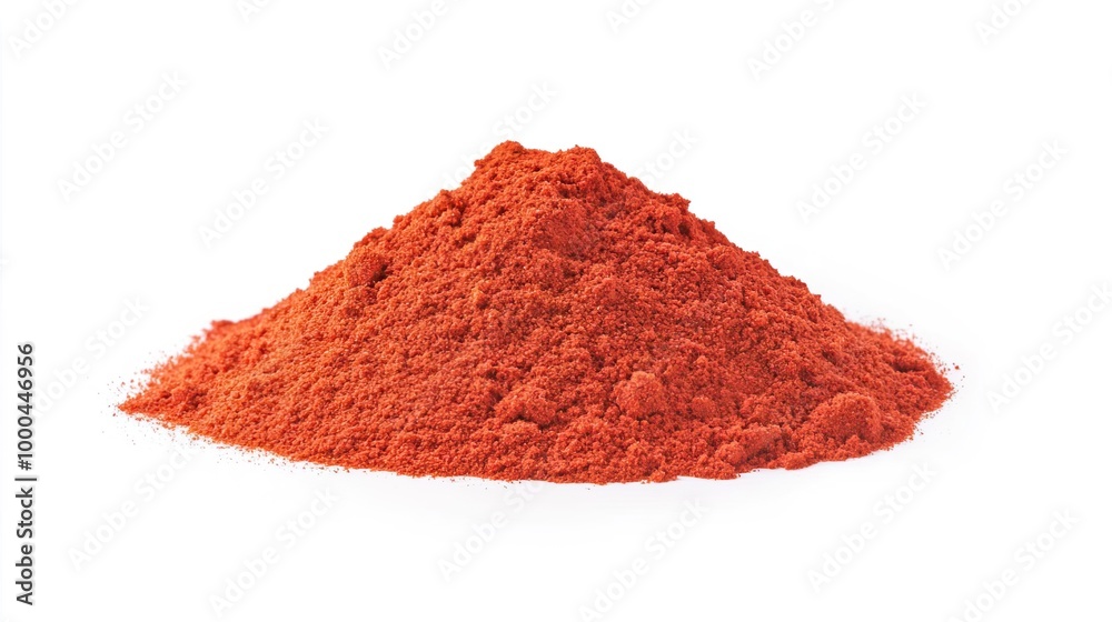 Thai chili powder on solid white background, single object Thai chili powder on solid white background, single object