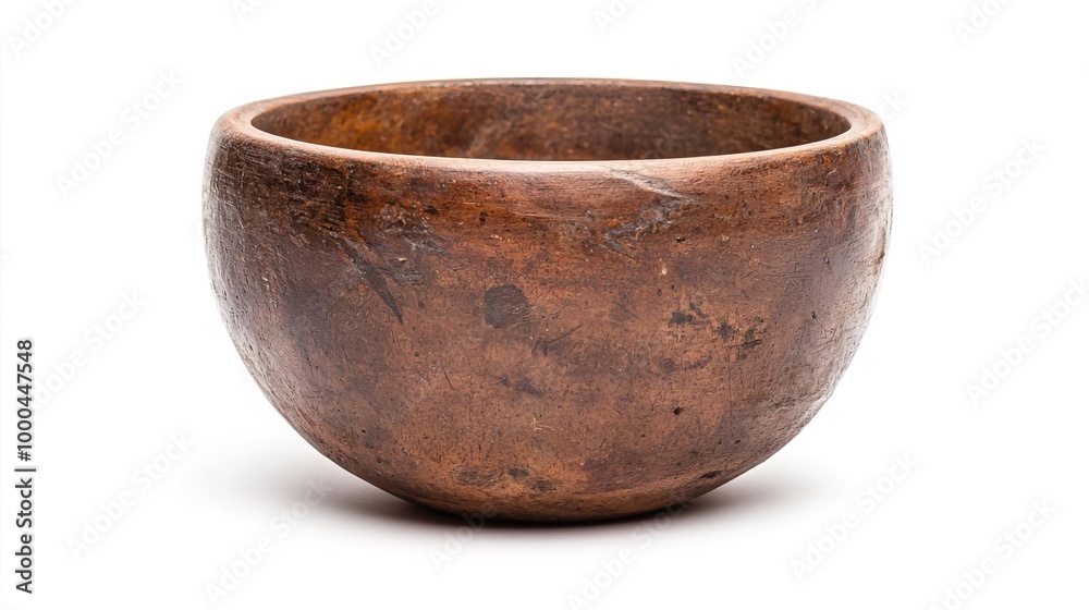 Wooden bowl isolated on white background Wooden bowl isolated on white background