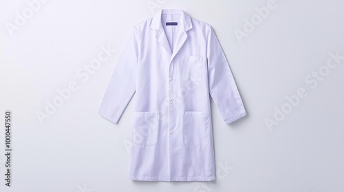 White lab coat isolated on white background