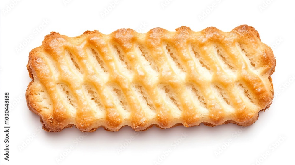 A ladyfinger biscuit on solid white background, single object A ladyfinger biscuit on solid white background, single object