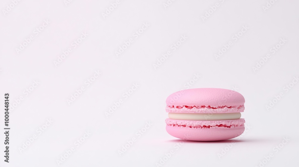 Fototapeta premium A macaron on solid white background, single object