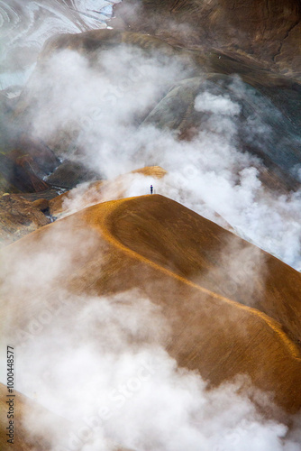 Kerlingafjoll Iceland beautiful smoking red mountains landscape