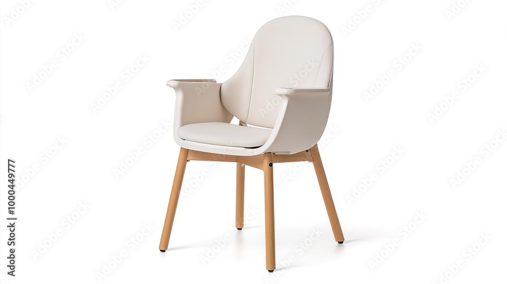 Red chair against white wall