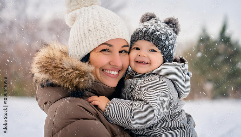 Firefly Mother and Baby in Matching Winter Coats Firefly Mother and Baby in Matching Winter Coats