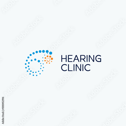 Hearing clinic logo design vector royalty free business brand image template download editable