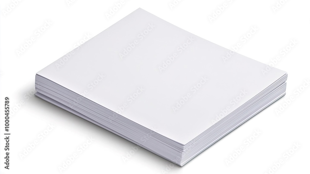 A notepad on solid white background, single object A notepad on solid white background, single object
