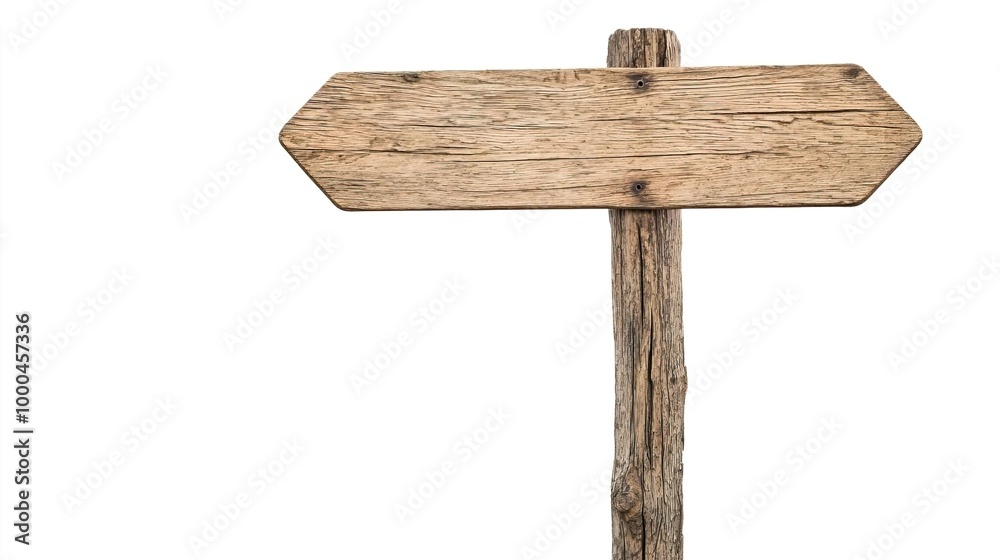 Blank wooden signpost isolated on white background. Blank wooden signpost isolated on white background.