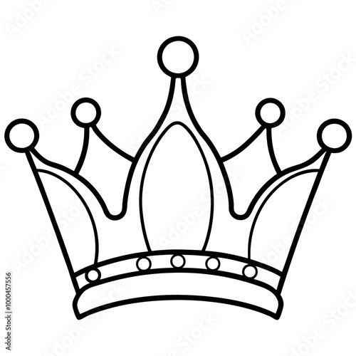 Elegant vintage gold royal crown vector icons set for luxury king and queen emblem design