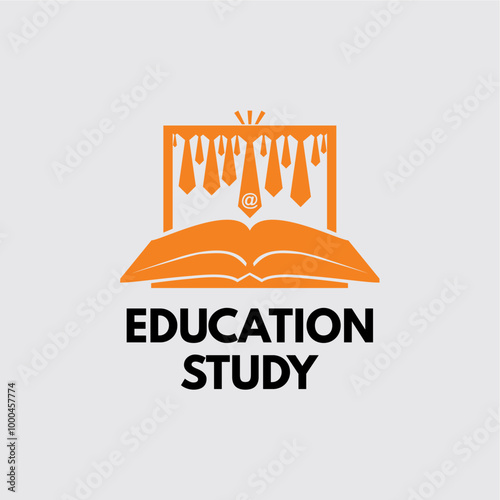 Education study book education logo design vector royalty free business brand image template download editable